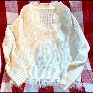 FRINGED SWEATER